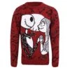 Nightmare Before Christmas Jack And Sally Knitted Christmas Jumper