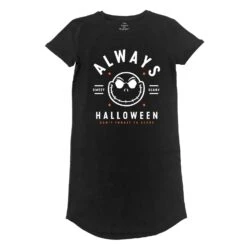 Nightmare Before Christmas Always Halloween Ladies T-shirt Dress