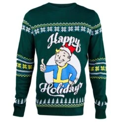 Fallout Vault Boy Knitted Christmas Jumper / Sweater
