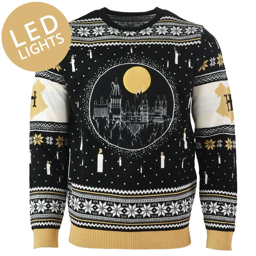 Harry Potter Hogwarts Castle LED Knitted Christmas Jumper / Sweater 11 Harry Potter Hogwarts Castle LED Knitted Christmas Jumper / Sweater - Image 11