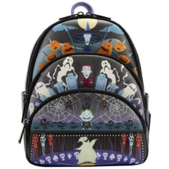 FUNKO Loungefly The Nightmare Before Christmas Triple Pocket Lock Shock Barrel Oogie BoogieBackpack