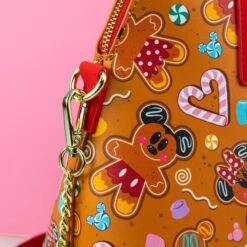 FUNKO Loungefly X Disney Christmas Gingerbread All Over Print Crossbody Bag 7 FUNKO Loungefly X Disney Christmas Gingerbread All Over Print Crossbody Bag -Camel Favour loungefly x disney christmas gingerbread all over print crossbody bag 282357