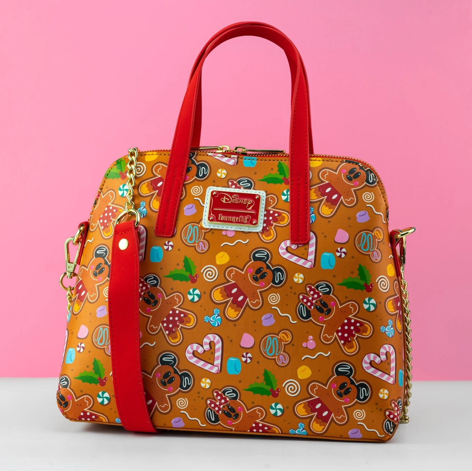 FUNKO Loungefly X Disney Christmas Gingerbread All Over Print Crossbody Bag 1 FUNKO Loungefly X Disney Christmas Gingerbread All Over Print Crossbody Bag