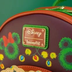FUNKO Loungefly X Disney Mickey And Minnie Christmas Fireplace Mini Backpack -Camel Favour loungefly x disney mickey and minnie christmas fireplace mini backpack 152427