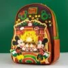 FUNKO Loungefly X Disney Mickey And Minnie Christmas Fireplace Mini Backpack