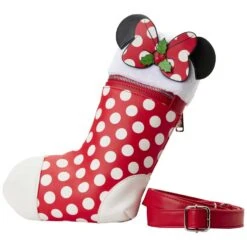 FUNKO Loungefly X Disney Minnie Christmas Stocking Crossbody Bag