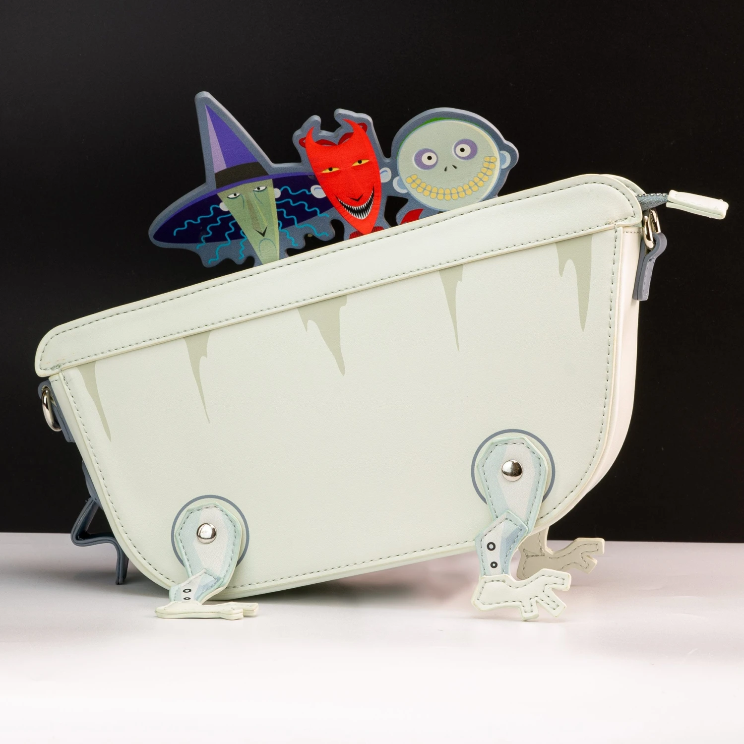 FUNKO Loungefly X Disney Nightmare Before Christmas Lock Shock Barrel Bath Tub Crossbody Bag 1 FUNKO Loungefly X Disney Nightmare Before Christmas Lock Shock Barrel Bath Tub Crossbody Bag