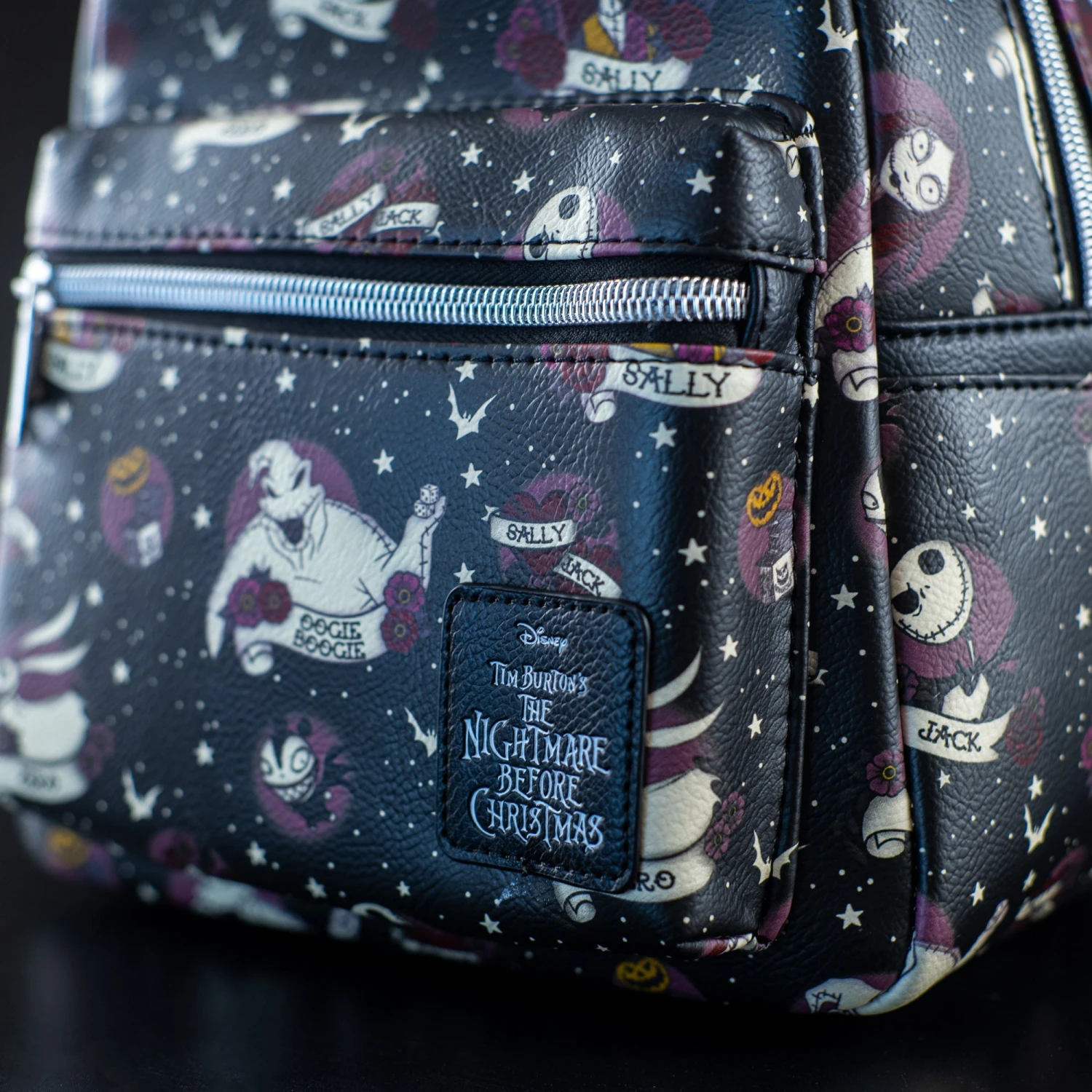 FUNKO Loungefly X Disney The Nightmare Before Christmas Tattoo Print Mini Backpack 3 FUNKO Loungefly X Disney The Nightmare Before Christmas Tattoo Print Mini Backpack - Image 3
