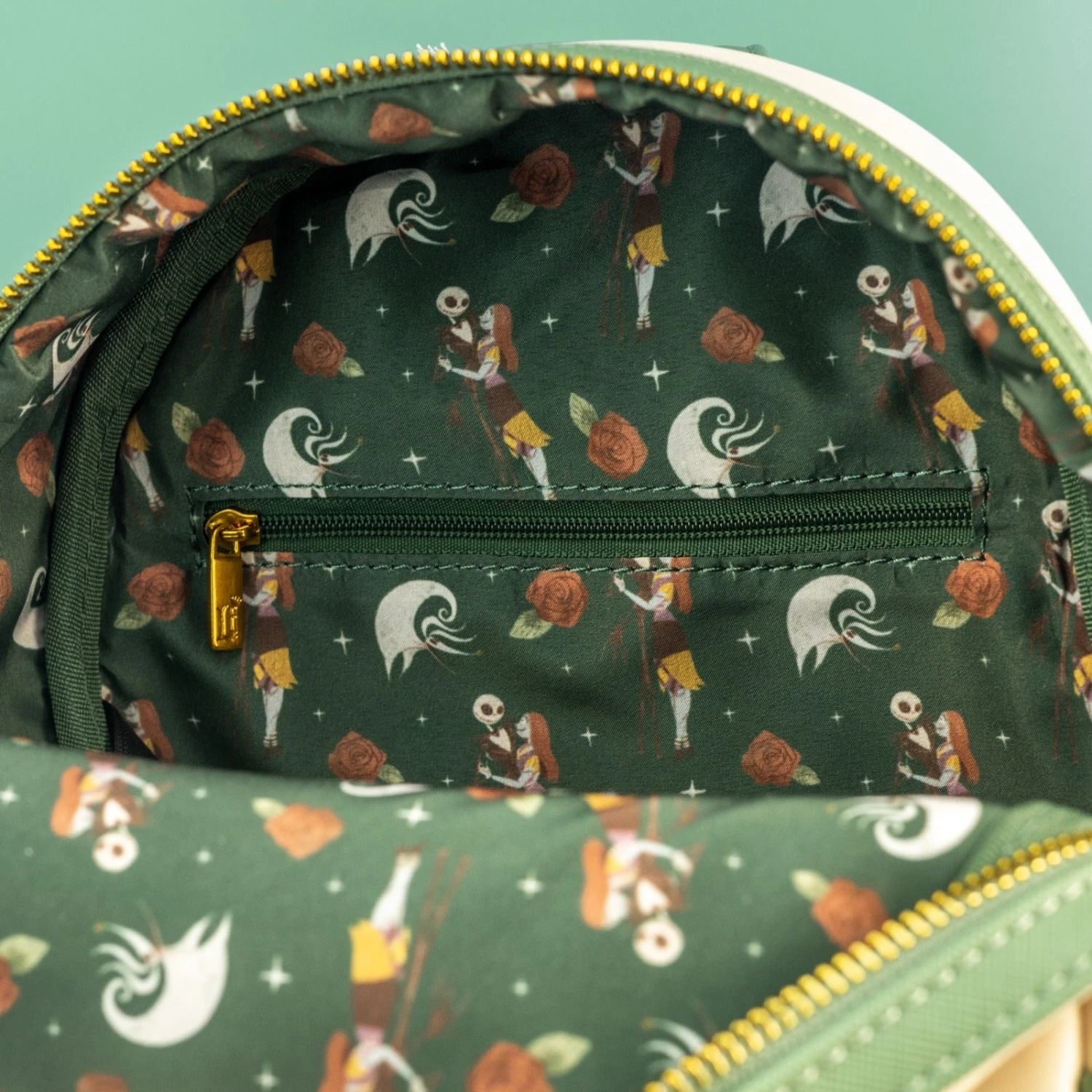 FUNKO Loungefly X The Nightmare Before Christmas Floral Jack And Sally Coffin Mini Backpack 5 FUNKO Loungefly X The Nightmare Before Christmas Floral Jack And Sally Coffin Mini Backpack - Image 5