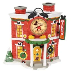 Enesco Mickey's Christmas Village Series By D56 - Mickey's Alarm Clock Shop
