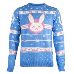 Overwatch D.Va Snow Bunny Knitted Christmas Jumper / Sweater -Camel Favour overwatch dva snow bunny knitted christmas jumper sweater 173487