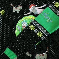 Difuzed Rick And Morty Portal Knitted Christmas Jumper / Sweater -Camel Favour rick and morty portal knitted christmas jumper sweater 894083