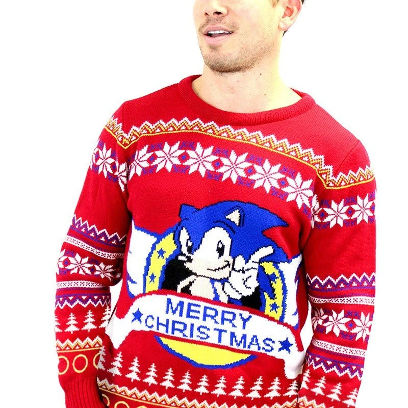 Sonic The Hedgehog Classic Christmas Jumper / Sweater 3 Sonic The Hedgehog Classic Christmas Jumper / Sweater - Image 3