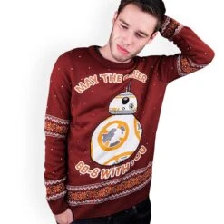 Star Wars BB-8 Knitted Christmas Jumper / Sweater -Camel Favour star wars bb 8 knitted christmas jumper sweater 863123