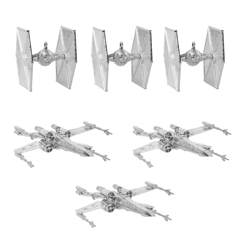 Star Wars Christmas Tree Ornaments - Silver (Set Of 6) 2 Star Wars Christmas Tree Ornaments - Silver (Set Of 6) - Image 2
