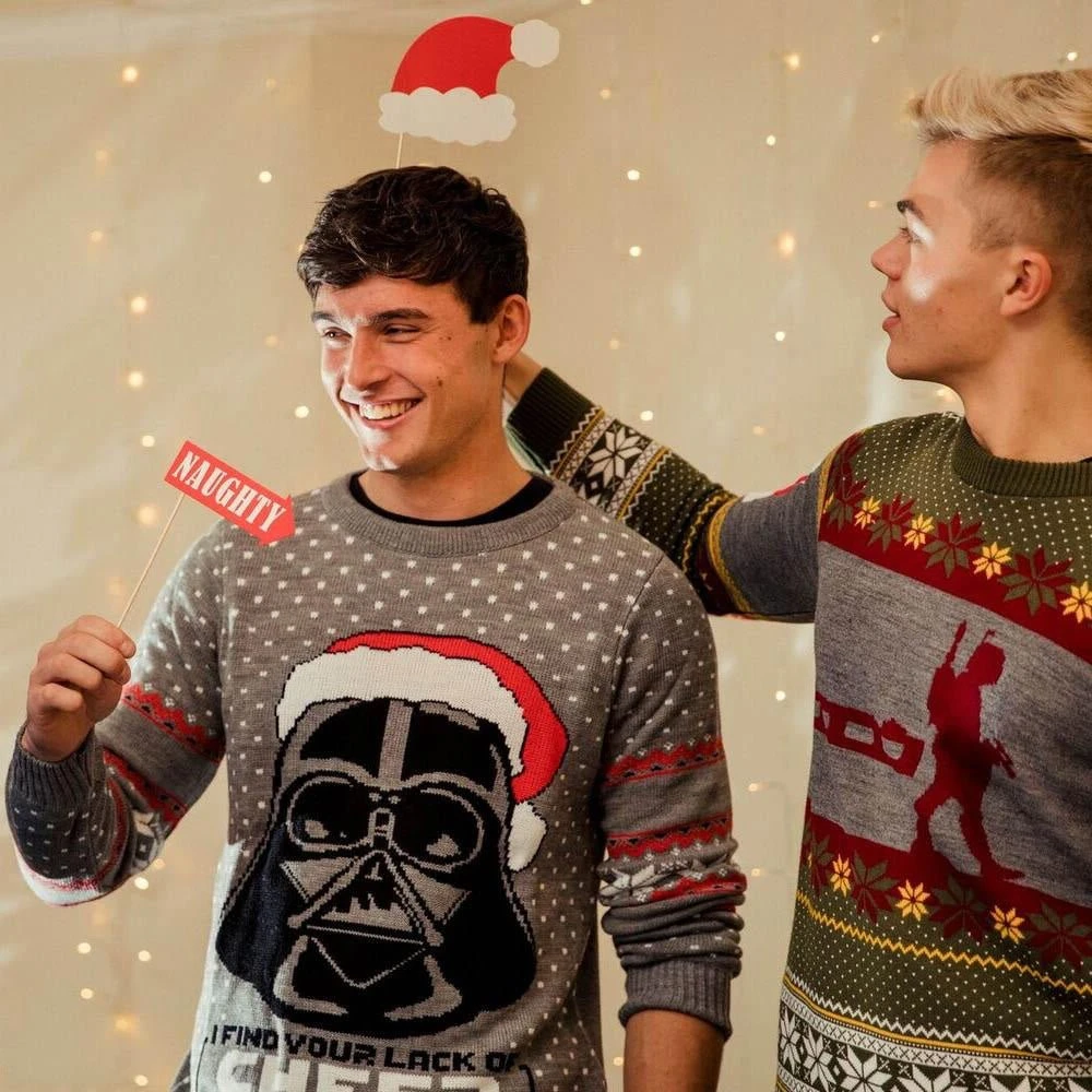 Star Wars Darth Vader Knitted Christmas Jumper / Sweater 2 Star Wars Darth Vader Knitted Christmas Jumper / Sweater - Image 2