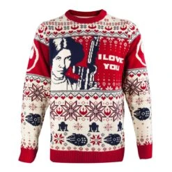 Star Wars Han & Leia Couples Knitted Christmas Jumpers / Sweaters 6 Star Wars Han & Leia Couples Knitted Christmas Jumpers / Sweaters -Camel Favour star wars han leia couples knitted christmas jumpers sweaters 185295
