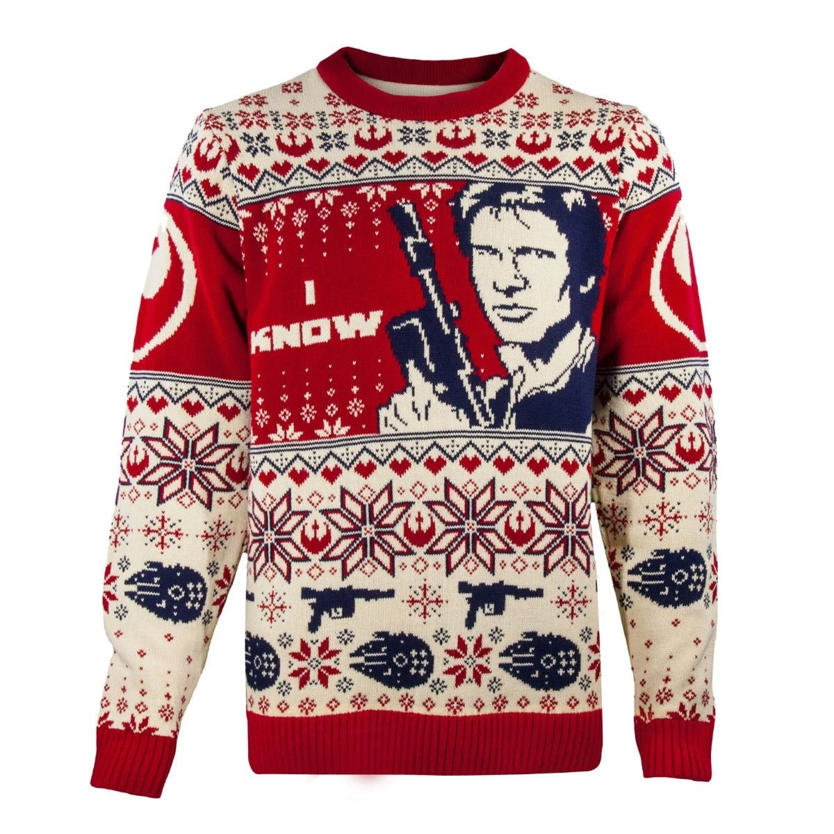 Star Wars Han & Leia Couples Knitted Christmas Jumpers / Sweaters 4 Star Wars Han & Leia Couples Knitted Christmas Jumpers / Sweaters - Image 4