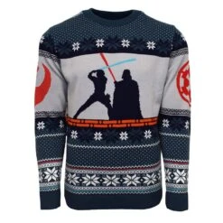 Star Wars Luke Vs. Darth Knitted Christmas Jumper / Sweater