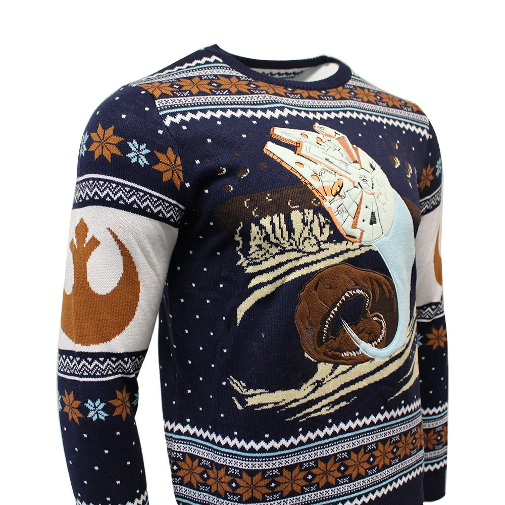 Difuzed Star Wars Millennium Falcon Escape Knitted Christmas Jumper / Sweater 2 Difuzed Star Wars Millennium Falcon Escape Knitted Christmas Jumper / Sweater - Image 2
