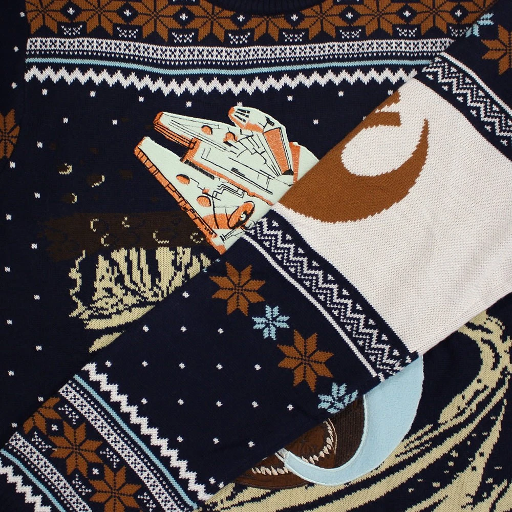 Difuzed Star Wars Millennium Falcon Escape Knitted Christmas Jumper / Sweater 4 Difuzed Star Wars Millennium Falcon Escape Knitted Christmas Jumper / Sweater - Image 4