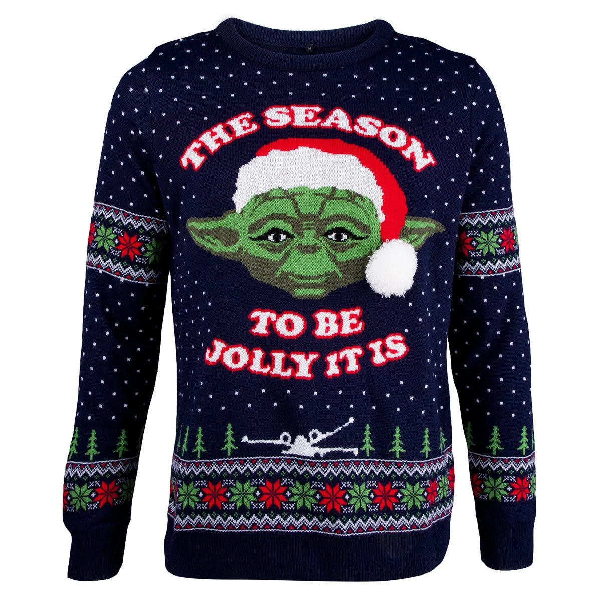 Star Wars Yoda Knitted Christmas Jumper-X-Small 1 Star Wars Yoda Knitted Christmas Jumper-X-Small