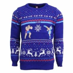 Street Fighter Sagat Vs. Chun-Li Christmas Jumper / Sweater