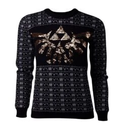 Difuzed The Legend Of Zelda Sequinned Knitted Girls Christmas Jumper / Sweater
