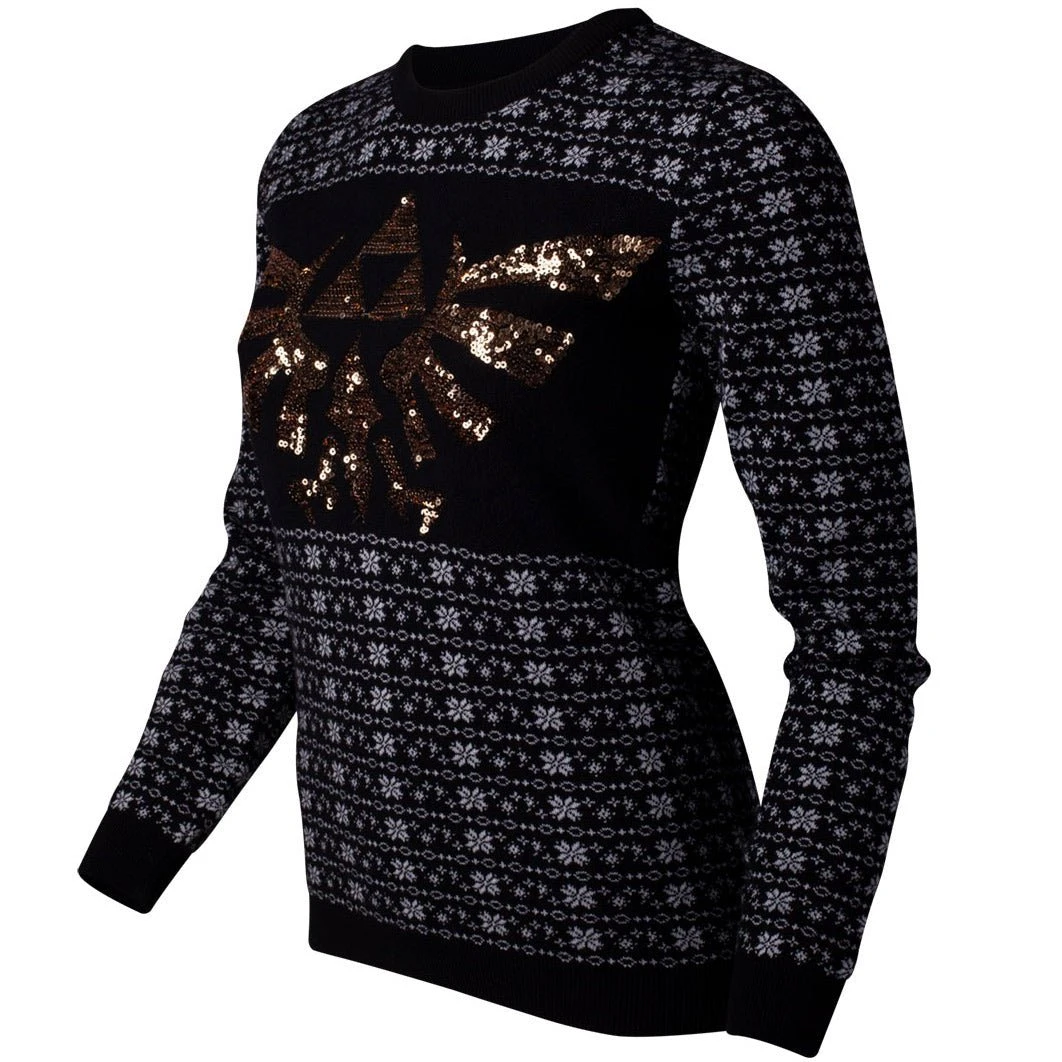Difuzed The Legend Of Zelda Sequinned Knitted Girls Christmas Jumper / Sweater 2 Difuzed The Legend Of Zelda Sequinned Knitted Girls Christmas Jumper / Sweater - Image 2
